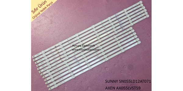 SUNNY SN055LD12AT071-S2F Led bar, AXEN AX055LVST59-AMF Led bar, HL-2A550A28-0601L-01, HL-2A550A28-0701R-01, Tv panel ledleri